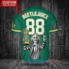Oakland Athletics Beetlejuice Halloween World Series Trophy Baseball Jersey Green