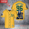 Oakland Athletics Ghostface Scream Halloween World Series Trophy Baseball Jersey Gold