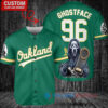 Oakland Athletics Ghostface Scream World Series Trophy Baseball Jersey Green