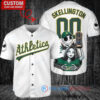 Oakland Athletics Jack Skellington Sally World Series Trophy Baseball Jersey White