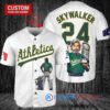 Oakland Athletics Luke Skywalker Star Wars Trophy Baseball Jersey White