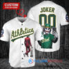 Oakland Athletics x Joker DC Comics with Trophy Custom Baseball Jersey White