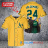 Oakland Athletics x Lord Voldemort Harry Potter with Trophy Custom Baseball Jersey Gold