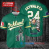 Oakland Athletics x Luke Skywalker Star Wars with Trophy Custom Baseball Jersey Green