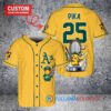 Oakland Athletics x Pikachu Pokemon with Trophy Custom Baseball Jersey Gold