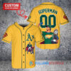 Oakland Athletics x Superman DC Comics with Trophy Custom Baseball Jersey Gold