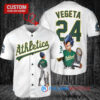 Oakland Athletics x Vegeta Super Saiyan Dragon Ball Z with Trophy Custom Baseball Jersey White