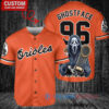 Orioles Ghostface Scream Halloween World Series Trophy Baseball Jersey - Orange