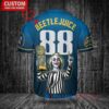 Philadelphia Phillies x Beetlejuice Halloween with World Series Trophy Custom Baseball Jersey Blue City Connect