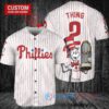 Philadelphia Phillies x Dr Seuss with World Series Trophy Custom Baseball Jersey White