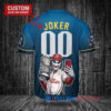 Philadelphia Phillies x Joker DC Comics with Trophy Custom Baseball Jersey Blue City Connect