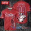 Philadelphia Phillies x Joker DC Comics with Trophy Custom Baseball Jersey Red