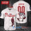 Philadelphia Phillies x Joker DC Comics with Trophy Custom Baseball Jersey White