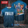 Philadelphia Phillies x Lilo & Stitch with Trophy Baseball Jersey Blue City Connect