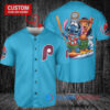 Philadelphia Phillies x Lilo & Stitch with Trophy Baseball Jersey Light Blue