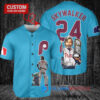 Philadelphia Phillies x Luke Skywalker Star Wars with Trophy Custom Baseball Jersey Light Blue