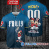 Philadelphia Phillies x Mickey and Minnie with Trophy Baseball Jersey Blue City Connect