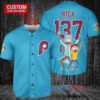 Philadelphia Phillies x Rick and Morty with Trophy Custom Baseball Jersey Light Blue