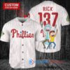 Philadelphia Phillies x Rick and Morty with Trophy Custom Baseball Jersey White