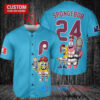 Philadelphia Phillies x SpongeBob SquarePants with Trophy Custom Baseball Jersey Light Blue