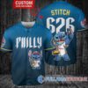 Philadelphia Phillies x Stitch with Trophy Baseball Jersey Blue City Connect