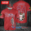 Philadelphia Phillies x Wolverine Logan with Trophy Custom Baseball Jersey Red