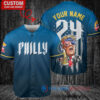 Phillies Limited Edition World Series Trophy Baseball Jersey Blue City Connect