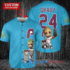 Phillies x Baby Groot Guardians Of The Galaxy Baseball Jersey - Light Blue