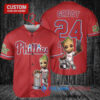 Phillies x Baby Groot Marvel Guardians Of The Galaxy Baseball Jersey Red