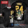Pittsburgh Pirates Baby Yoda Star Wars Mandalorian Baseball Jersey Black