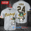 Pittsburgh Pirates Baby Yoda Star Wars Mandalorian Baseball Jersey Gray