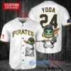 Pittsburgh Pirates Baby Yoda Star Wars Mandalorian Baseball Jersey White