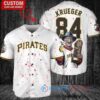 Pittsburgh Pirates Freddy Krueger Halloween World Series Trophy Baseball Jersey White