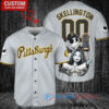 Pittsburgh Pirates Jack Skellington Sally World Series Trophy Baseball Jersey Gray
