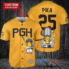 Pittsburgh Pirates Pikachu Pokemon Trophy Baseball Jersey Gold City Connect