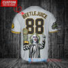 Pittsburgh Pirates x Beetlejuice Halloween with World Series Trophy Custom Baseball Jersey Gray