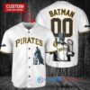 Pittsburgh Pirates x DC Comics Batman The Dark Knight with Trophy Custom Baseball Jersey White