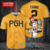Pittsburgh Pirates x Dr Seuss with World Series Trophy Custom Baseball Jersey Gold City Connect