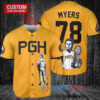 Pittsburgh Pirates x Halloween Michael Myers with Trophy Custom Baseball Jersey Gold City Connect
