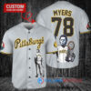 Pittsburgh Pirates x Halloween Michael Myers with Trophy Custom Baseball Jersey Gray