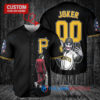 Pittsburgh Pirates x Joker DC Comics with Trophy Custom Baseball Jersey Black