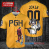 Pittsburgh Pirates x Joker DC Comics with Trophy Custom Baseball Jersey Gold City Connect