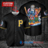 Pittsburgh Pirates x Lilo & Stitch with Trophy Baseball Jersey Black