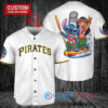 Pittsburgh Pirates x Lilo & Stitch with Trophy Baseball Jersey White