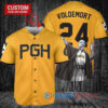 Pittsburgh Pirates x Lord Voldemort Harry Potter with Trophy Custom Baseball Jersey Gold City Connect