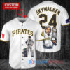 Pittsburgh Pirates x Luke Skywalker Star Wars with Trophy Custom Baseball Jersey White