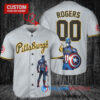 Pittsburgh Pirates x Marvel Captain America Steve Rogers Baseball Jersey Gray