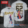 Pittsburgh Pirates x Marvel Spiderman with Trophy Custom Baseball Jersey Gray