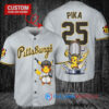 Pittsburgh Pirates x Pikachu Pokemon with Trophy Custom Baseball Jersey Gray