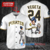 Pittsburgh Pirates x Vegeta Super Saiyan Dragon Ball Z with Trophy Custom Baseball Jersey White